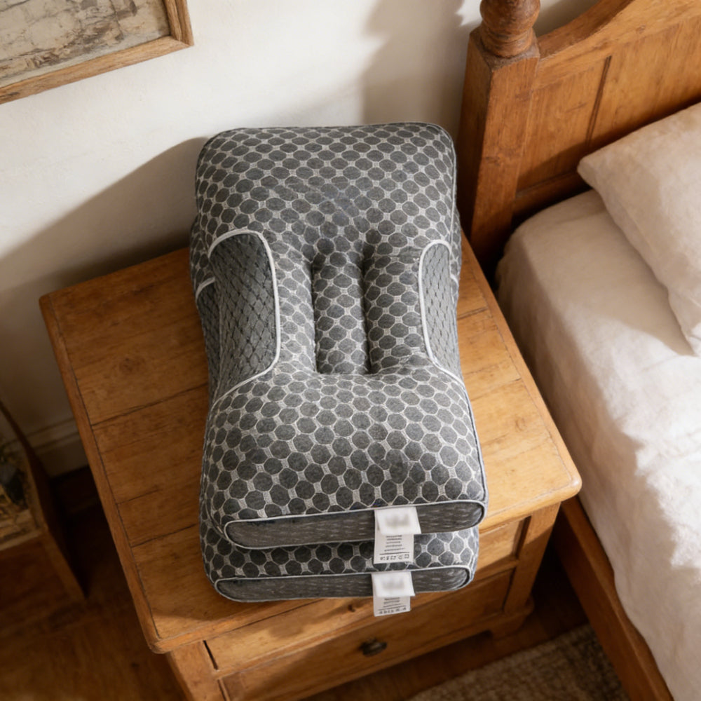 Bed Pillow with 2pcs Neck High Quality Core, Ergonomic - product gallery image 5