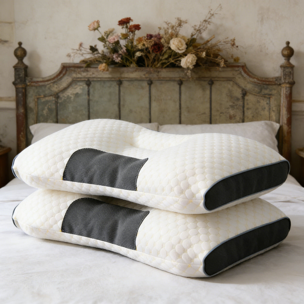 Bed Pillow with 2pcs Neck High Quality Core, Ergonomic - product gallery image 7