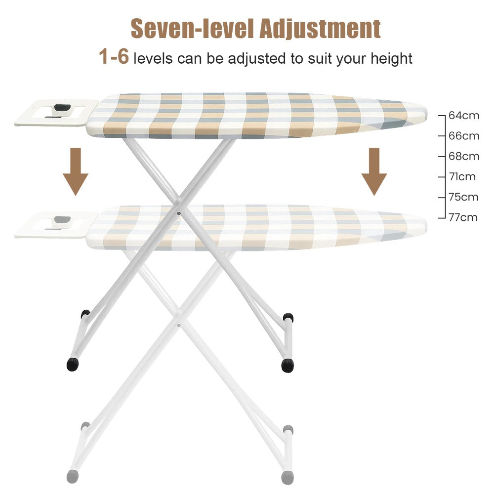 Ironing Boards Adjustable Heights Cotton Cover with Iron Rest TopIron Board Universal Extra Wide Lightweight Iron Board Rack