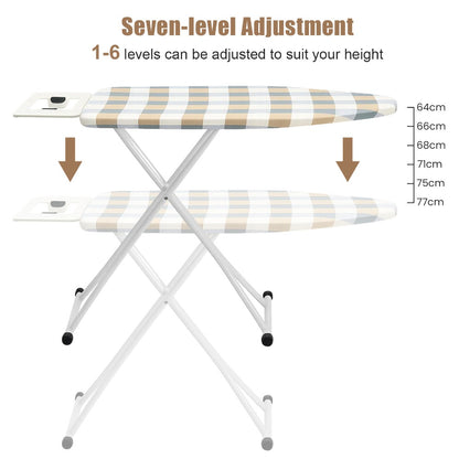 Ironing Boards Adjustable Heights Cotton Cover with Iron Rest TopIron Board Universal Extra Wide Lightweight Iron Board Rack