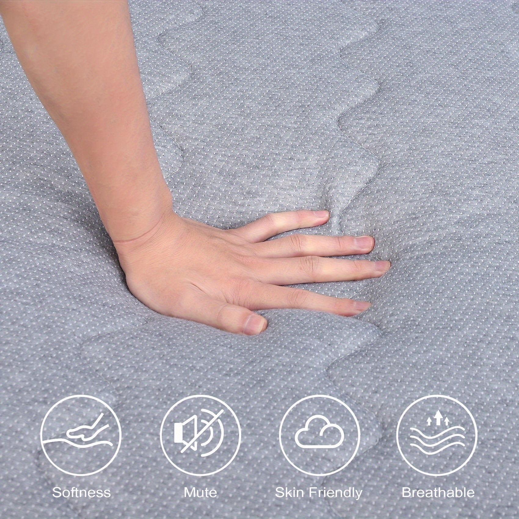 Bedroom & Bedding with 23cm, Memory Foam, Pocket Spring Hybrid Mattress Memory Foam - product gallery image 5