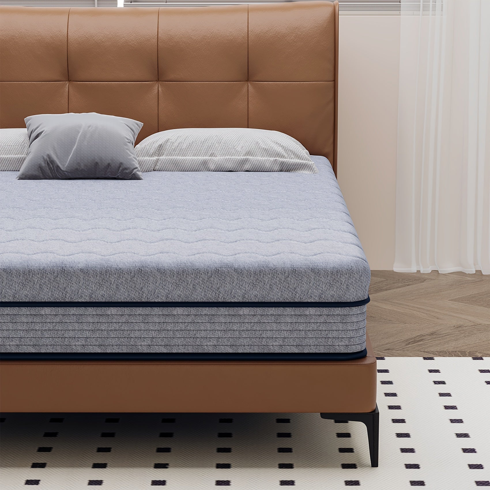 Bedroom & Bedding with 23cm, Memory Foam, Pocket Spring Hybrid Mattress Memory Foam