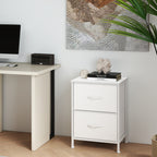 Bedside Table with 2cm, Glass, Fabric Drawers Nightstand Anti-Tip Kit - product gallery image 11