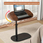Bedside Table with Adjustable Height, Metal, Premium Walnut 1PC - Premium Walnut 1PC option
