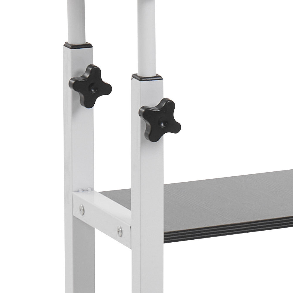 Bedside Table with Adjustable Height, Wheels, Lockable, Metal - product gallery image 21