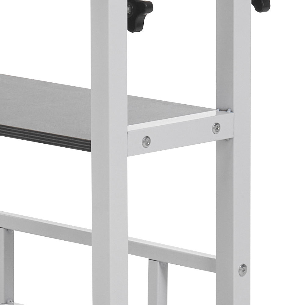 Bedside Table with Adjustable Height, Wheels, Lockable, Metal - product gallery image 22