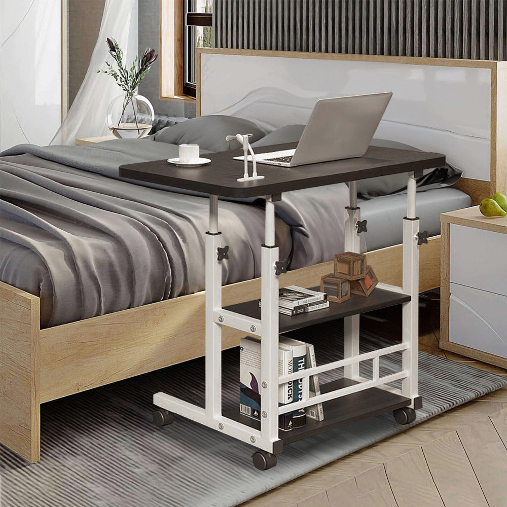 Bedside Table with Adjustable Height, Wheels, Lockable, Metal - product gallery image 6