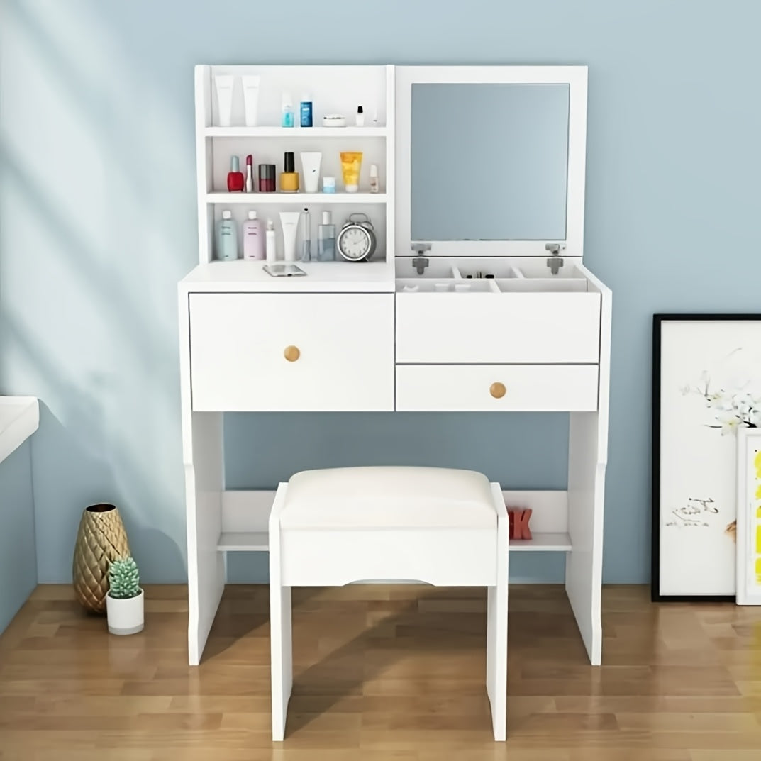 Bedside Table with Dressing LED Hollywood Mirror Vanity Makeup - 919 option