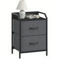 Bedside Table with Easy Assembly, Drawers Small Nightstand Bedroom, Chest - Deep Gray option