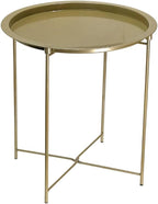 Bedside Table with Foldable, Non-Slip, Metal, Round Metal Folding Side Removable Tray - product gallery image 16