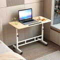 Bedside Table with Foldable, Wheels, 89cm, Metal, 1pc - Maple option
