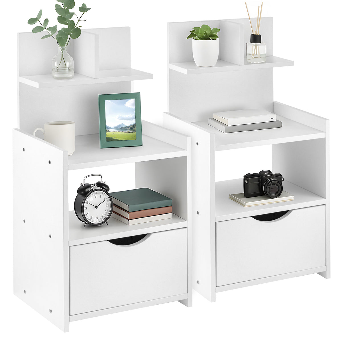 Bedside Table with Space-Saving, 5cm, Wood for living rooms - product gallery image 11