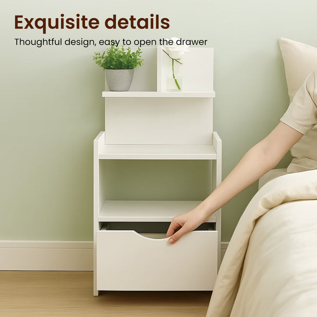 Bedside Table with Space-Saving, 5cm, Wood for living rooms - product gallery image 8