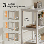 Bedside Table with Space-Saving, Adjustable Height, Easy Assembly - product gallery image 4