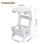 Bedside Table with Space-Saving, Easy Assembly, Metal - product gallery image 2