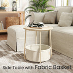 Bedside Table with Space-Saving, Easy Assembly, Metal, Glass