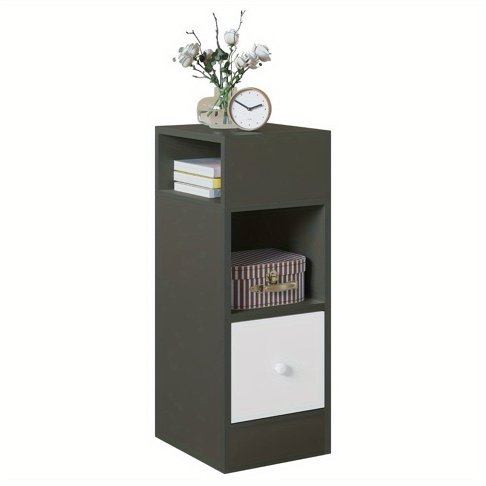 Bedside Table with Space-Saving, Easy Assembly, Wood - Dark Gray, 1pc option