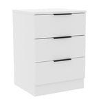 Bedside Table with Space-Saving, Metal, Modern 3-Drawer Nightstand Metal Handles - product gallery image 5