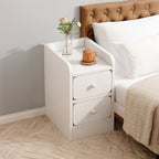 Bedside Table with Space-Saving, Wood, W30 x D34 x H50cm - product gallery image 2