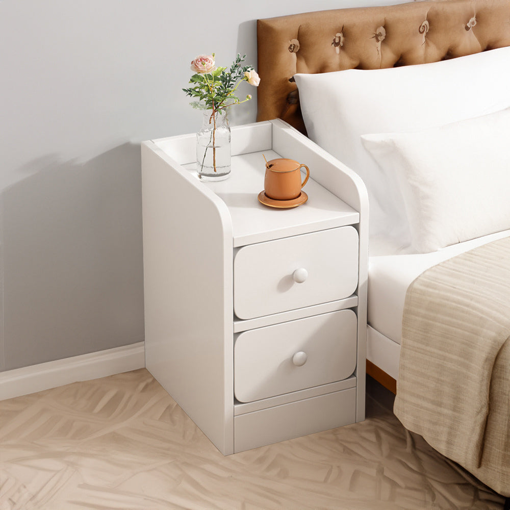 Bedside Table with Space-Saving, Wood, W30 x D34 x H50cm - product gallery image 2