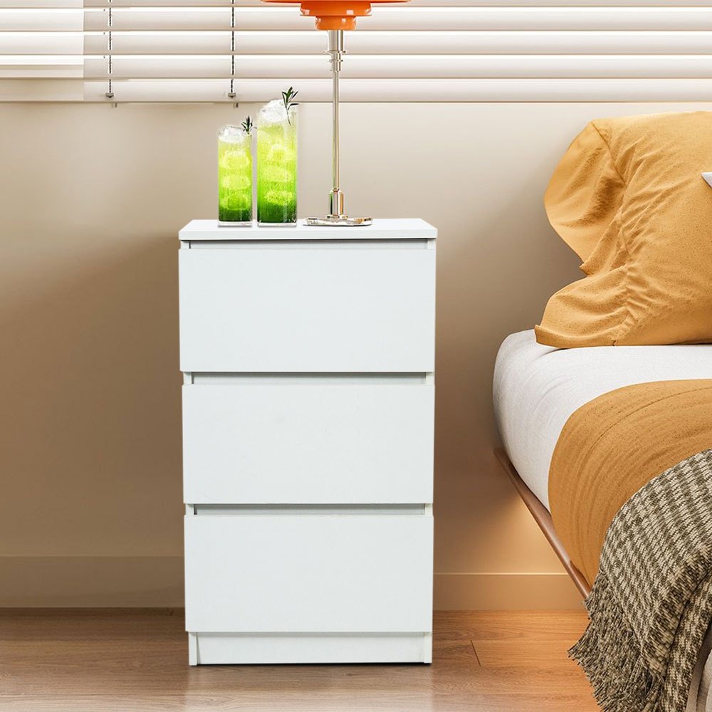 Bedside Table with Wood, 32 (L) x 30 (W) x 59 (H) cm