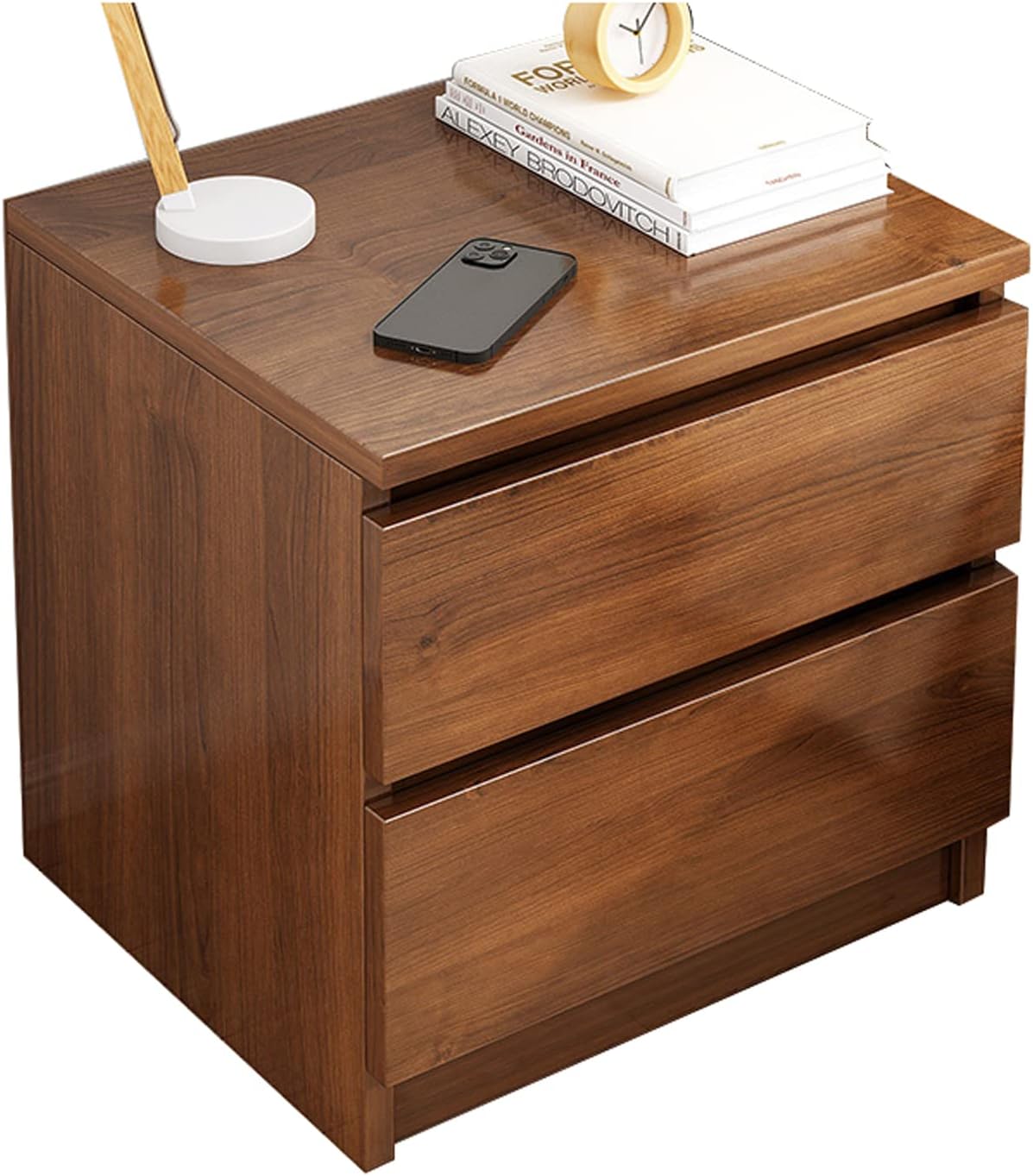 Bedside Table with Wood, 32x30x41cm, Wooden Drawers Compact Nightstand Side Storage - product gallery image 6