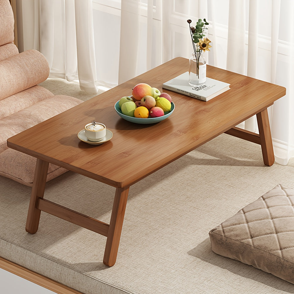 Bedside Table with Wood, Japanese Style Low Coffee Lift-Top, Solid - product gallery image 2