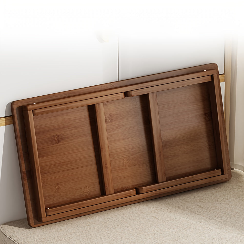 Bedside Table with Wood, Japanese Style Low Coffee Lift-Top, Solid - product gallery image 6