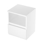 Bedside Table with Wood, Single Drawer-32x30x41cm, Narrow Drawer Open Shelf Slim Wood - product gallery image 6