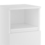 Bedside Table with Wood, Single Drawer-32x30x41cm, Narrow Drawer Open Shelf Slim Wood - product gallery image 7
