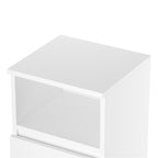Bedside Table with Wood, Single Drawer-32x30x41cm, Narrow Drawer Open Shelf Slim Wood - product gallery image 8