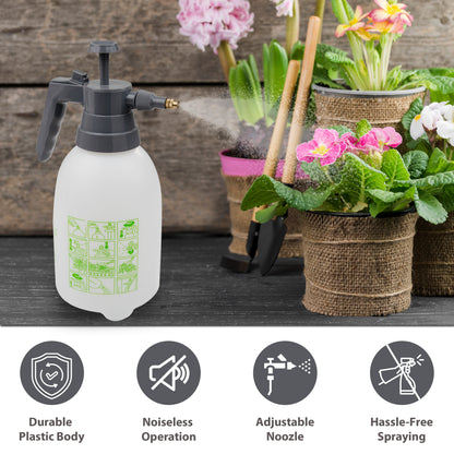 3L Pressure Spray Bottle – Handheld Garden Sprayer with Adjustable Nozzle, Manual Pump Action for Weed Killer, Fertiliser, Cleaning – Heavy Duty Portable Chemical Sprayer for Outdoor Use