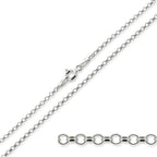 Belcher Chain Necklace Sterling Silver mm with 2 mm - product gallery image 3