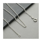 Belcher Chain Necklace Sterling Silver mm with 2 mm