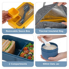 Bento box lunch set with Leakproof, Plastic, PP, leak proof meal preparation container - product gallery image 5