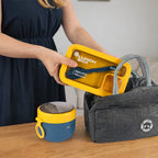 Bento box lunch set with Leakproof, Plastic, PP, leak proof meal preparation container