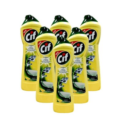Cif Lemon Cream Cleaner multipurpose surface cleaner with | Multi-Pack Bundle 6 x 500ml