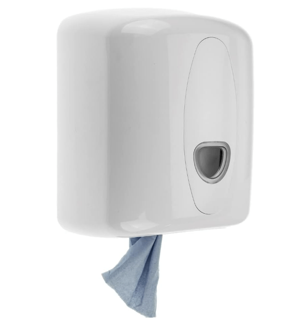 2 Blue Centrefeed Dispensers with 12 Blue Paper Rolls – Wall-Mounted Wiping & Drying Solution
