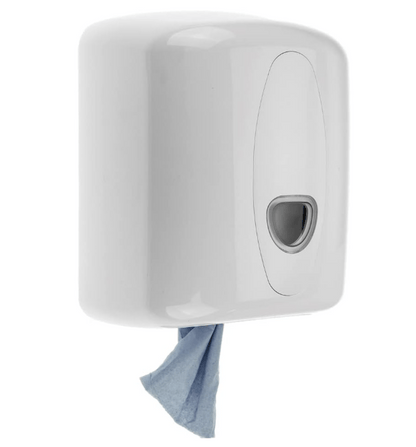 2 Blue Centrefeed Dispensers with 12 Blue Paper Rolls – Wall-Mounted Wiping & Drying Solution