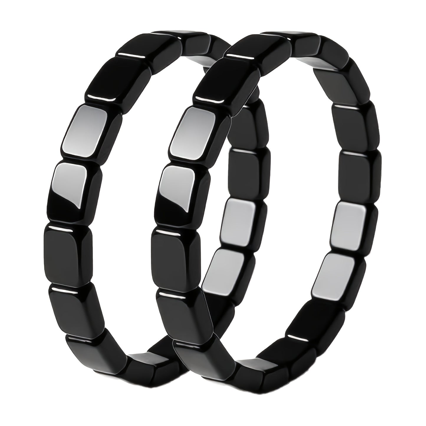 Men'S Hematite Bracelet, Regain Your Edge And Confidence Natural Hematite Stone Bead Stretch Bracelet Inspirational Gift Jewelry