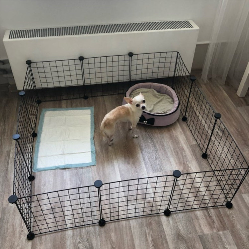 twelve-panel metal pet playpen - use example 8