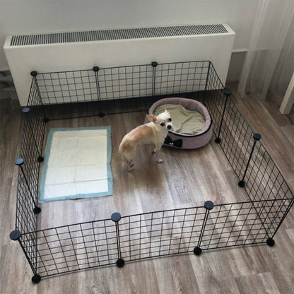 twelve-panel metal pet playpen - use example 8
