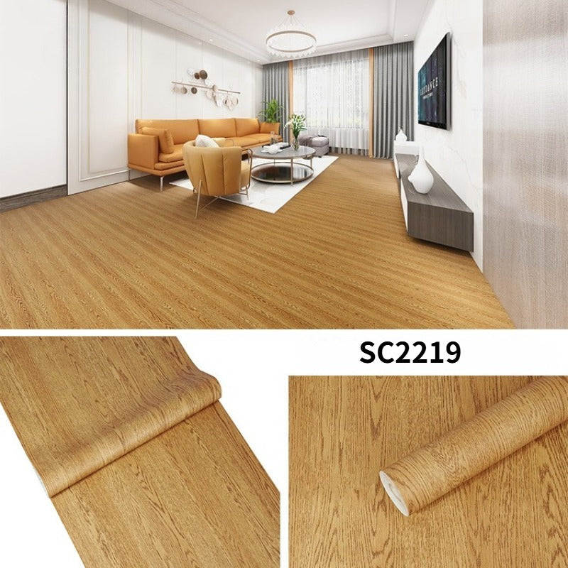 Quality Back Sticky Wall Stickers 61cm x 10M, Self-Adhesive Waterproof Vinyl Flooring Roll, Easy DIY Light Wood Plank Design, Wear-Resistant, Peel and Stick Floor & Wall Paper for Quick Home Renovation, Ideal for Living Room, Kitchen, Bathroom