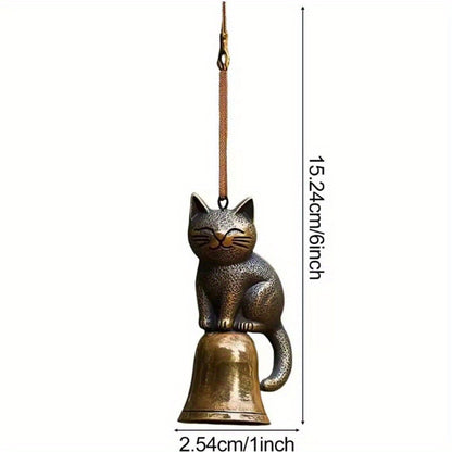 1pc Cat Wind Chime 2025 Unique Cat Garden Decor Outdoor Themed Statue Gifts
