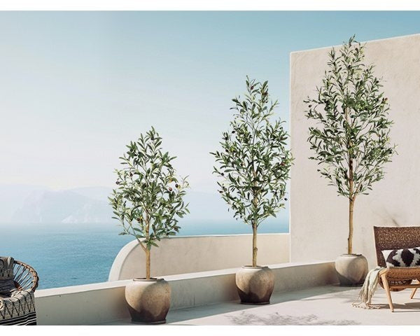 6FT/180cm Artificial Olive Tree Artificial Plant Large Artificial Plant Decoration Indoor Outdoor Home Office Kitchen Living Room Patio Garden Modern Decoration Best for Promotional Housewarming Halloween, Christmas Gift for Keeping Birds and Cats and Oth