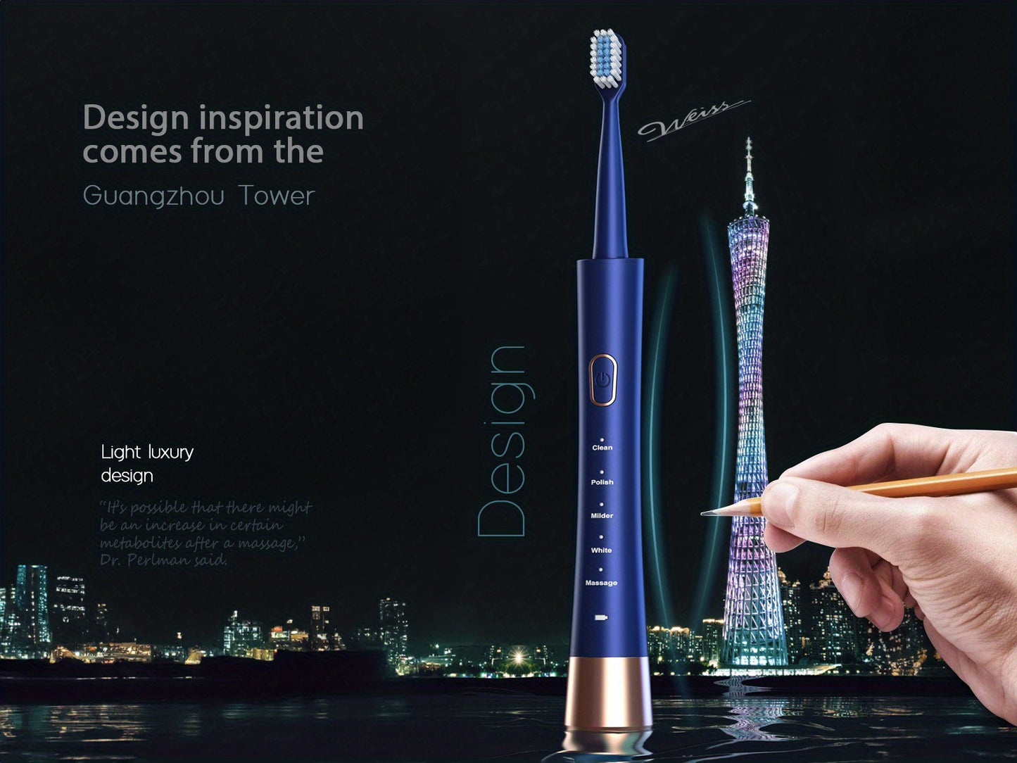 Sonic Electric Toothbrush - High Power Rechargeable Toothbrushes, 5 Adjustable Modes Father'S Day, Mother'S Day Gift