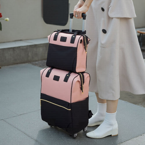 2pcs Luggage Set with Spinner Wheels, Suitcase Set, Multifunctional Travel Duffel Bag Combo Perfect for Weekend Getaways, Business Trips, and Vacation Travel Essentials Organization