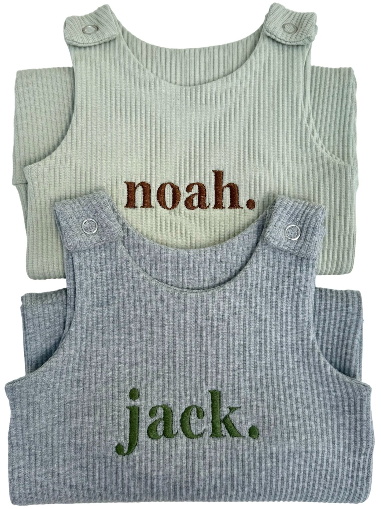 Soft Cotton Baby Dungarees, Personalised or Plain, Embroidered, 9 Colours, From Newborn to 3 Years - Ideal Baby Shower Gifts, Personalised Baby Gifts, Baby Clothes, New Baby Gifts