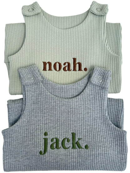 Soft Cotton Baby Dungarees, Personalised or Plain, Embroidered, 9 Colours, From Newborn to 3 Years - Ideal Baby Shower Gifts, Personalised Baby Gifts, Baby Clothes, New Baby Gifts