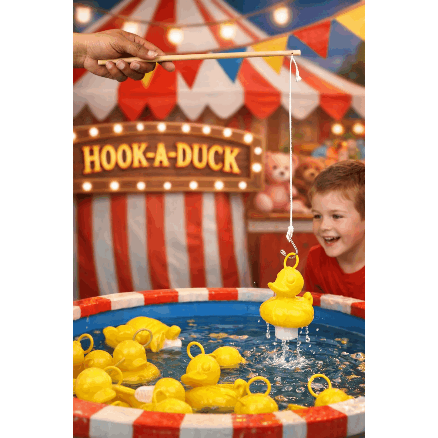 Plastic Weighted Ducks with Hooks, 7 cm, Yellow (Pack of 20) - Ducks Fishing Game Set, Duck Bath Set, Bath Toys, Best for Kids